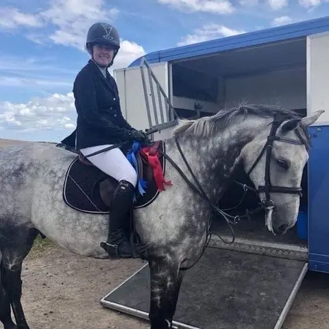 Sara Blakey riding Joe